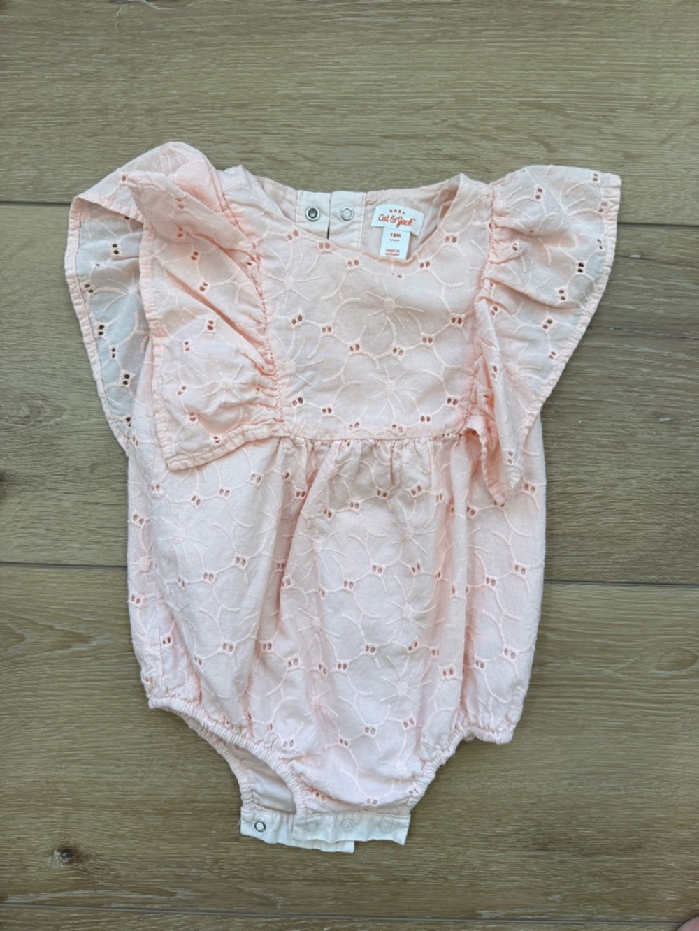 Bundle of 3 - Cat & Jack & Carters Rompers/ Baby One-Piece